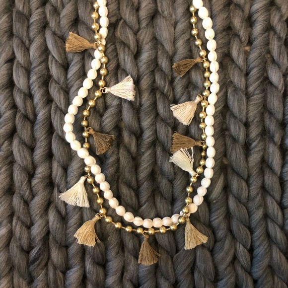 Chico’s Boho Neutral Mini Tassel Long Necklace - Picture 5 of 5